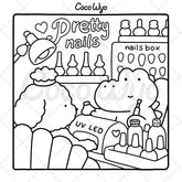 "Cozy Friends" Coloring Book: Cozy Space Coloring by Coco Wyo (40 Pages) Simple Coco Wyo